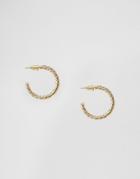 Asos 20mm Twist Hoop Earrings - Gold