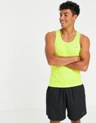 Asos 4505 Icon Training Tank With Racer Back In Yellow