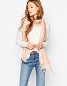Becksondergaard Hasnaa Tassel Stripe Scarf - Dusty Rose