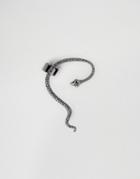 Asos Snake Ear Cuff In Gunmetal - Black