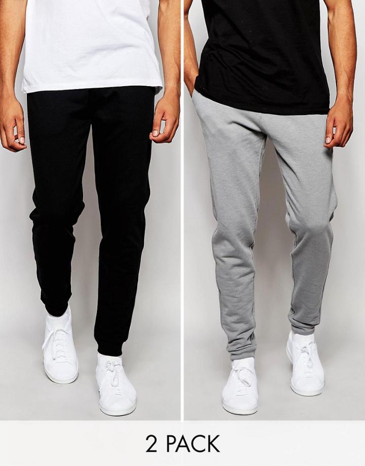 Asos 2 Pack Skinny Joggers - Multi