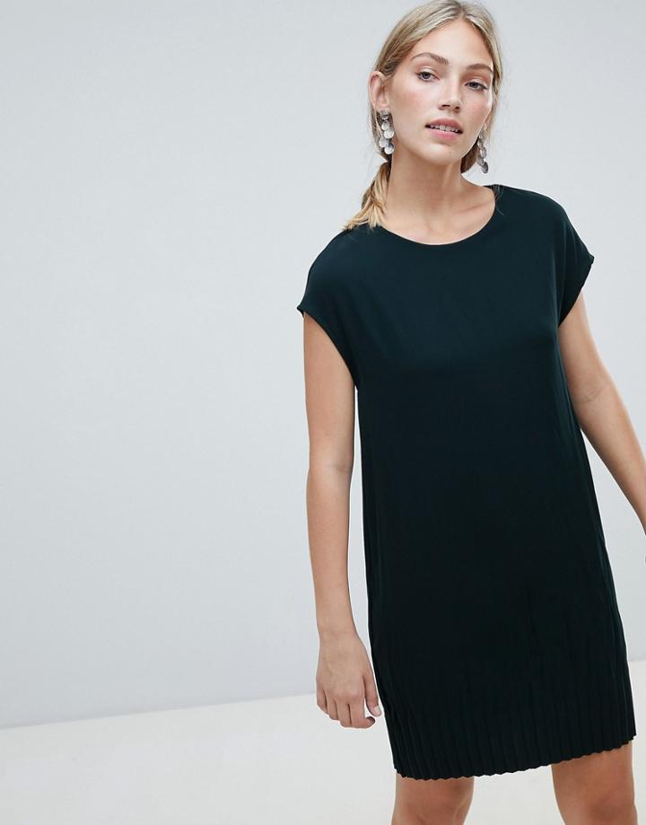 Native Youth Dress With Gathered Hem - Green