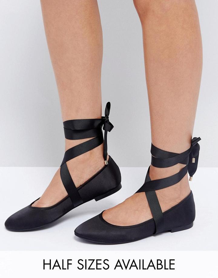 Asos Lorita Ballet Flats - Black