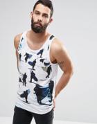 Only & Sons Tank With Surfer Sublimation Print - Off White
