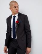 River Island Wedding Skinny Fit Suit Jacket In Dark Purple - Purple