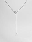 Cheap Monday Pierced Necklace - Silver