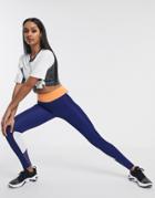 Asos 4505 High Waisted Colour Block Legging-multi