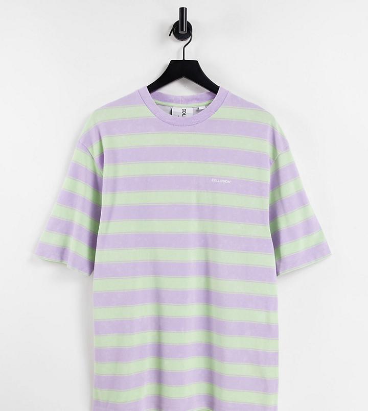 Collusion Oversized Stripe T-shirt-multi