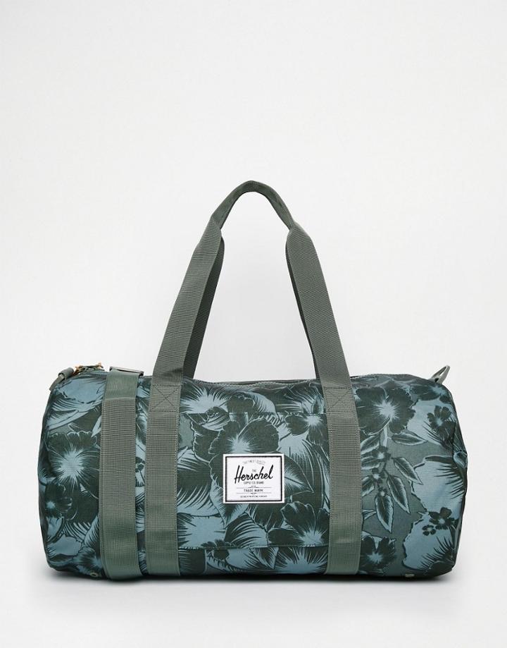 Herschel Supply Co Sutton Barrel Bag In Jungle Print 28l - Green