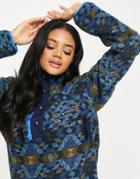 Columbia Helvetia Half Snap Patterned Fleece In Blue-blues