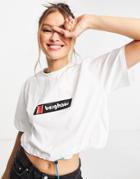 Berghaus Cropped Toggle Logo T-shirt In White