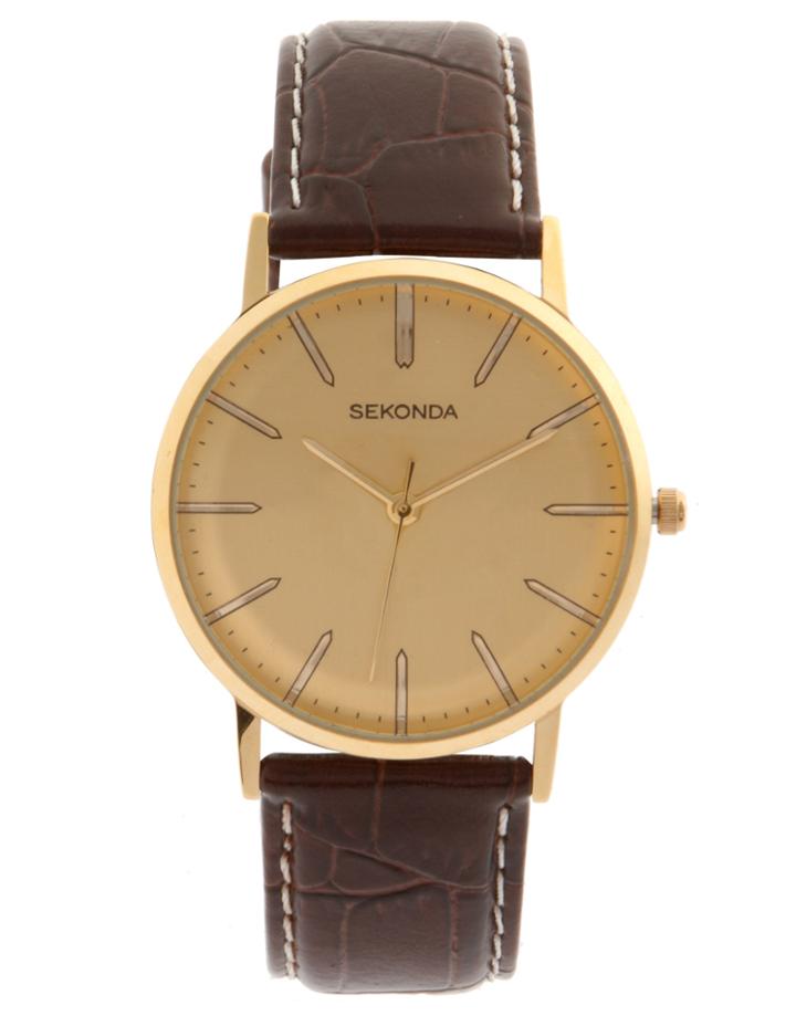 Sekonda Brown Leather Watch