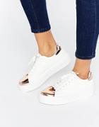 Asos Definitely Lace Up Sneakers - White