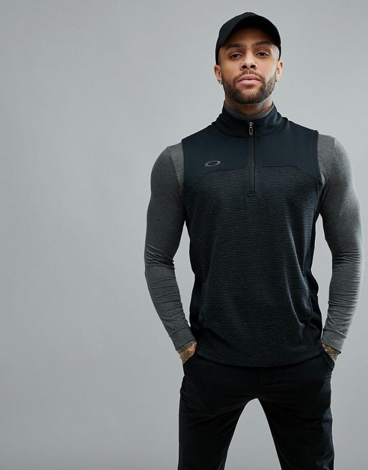 Oakley Golf Gridlock Fleece Vest In Black - Black