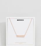 Johnny Loves Rosie Rose Gold Plated S Initial Bar Necklace - Gold