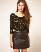 Motel Rave Nation Crop Top - Black