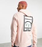 The North Face Faces Back Print Hoodie In Pink Exclusive To Asos