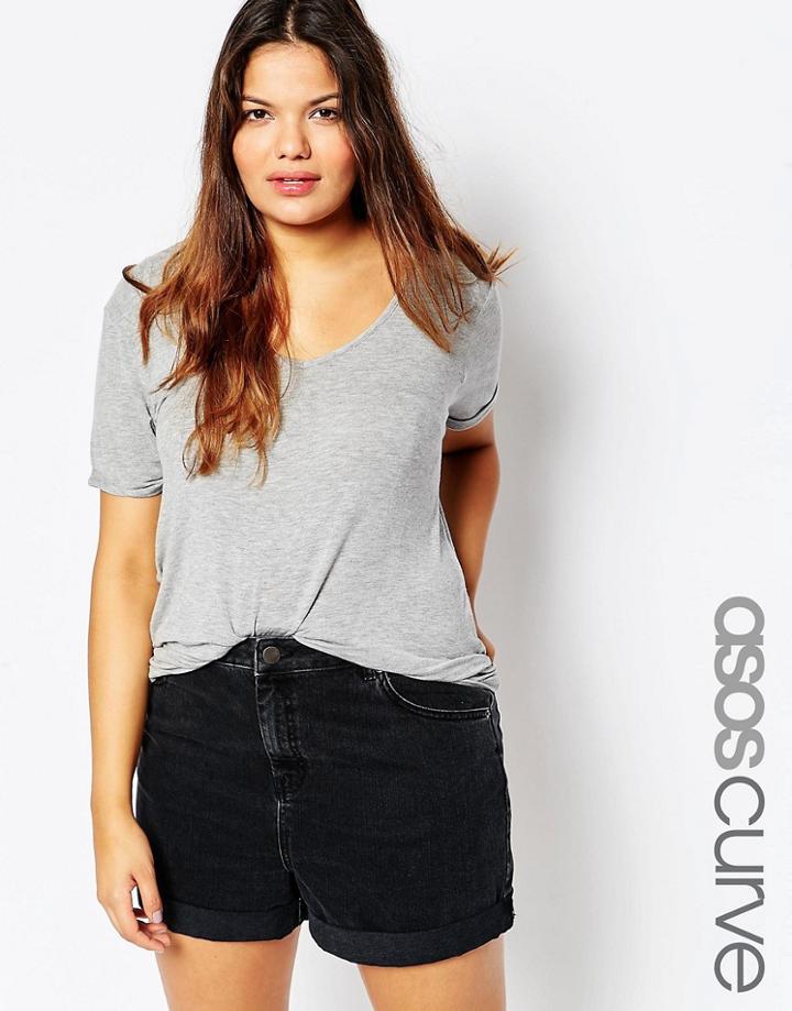 Asos Curve Forever T-shirt - Gray Marl $19.50