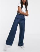 Weekday Cory Denim Pants In Deep Blue-black