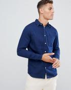 Selected Homme Indigo Shirt In Slim Fit Organic Cotton - Navy