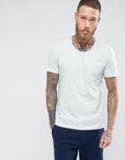 Selected Homme T-shirt In Slub Jersey With Pocket - Blue
