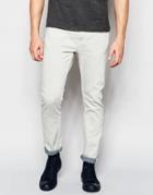 Weekday Friday Skinny Jeans In Stretch Reply Off White - Reply