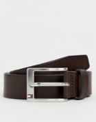 Tommy Hilfiger Aly Leather Belt In Brown