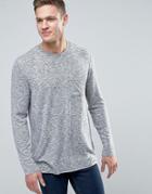 New Look Sweater With Cut And Sew Pocket In Gray - Green
