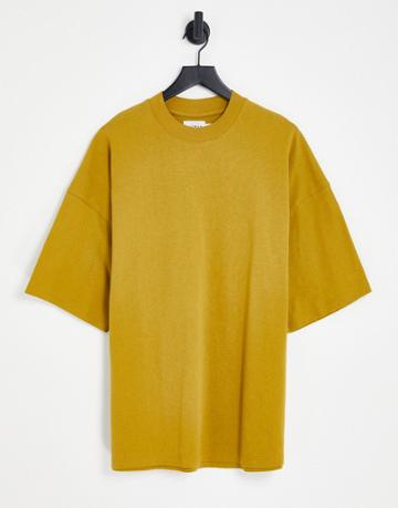 Topman Extreme Oversized T-shirt In Mustard - Mustard-yellow