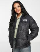 The North Face Ic Geo 1996 Retro Nuptse Jacket In Blue/red