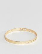 Asos Adjustable Metal Belt Bracelet - Gold