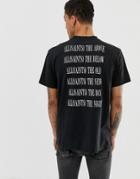 Allsaints T-shirt With Logo Print In Black - Black