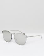 Emporio Armani Round Sunglasses In Silver - Silver