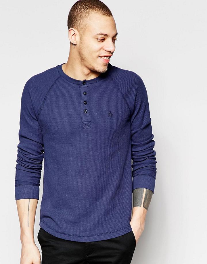 Original Penguin Long Sleeve Top - Blue