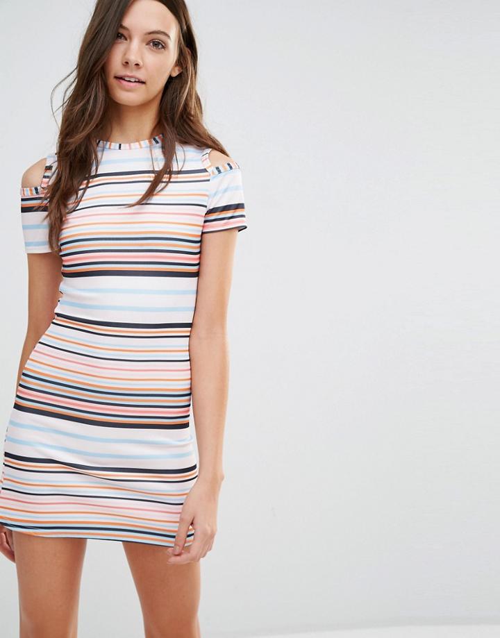 Influence Stripe Jersey Dress - Stripe Print