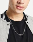 Topman Flat Neckchain In Silver