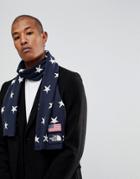 The North Face International Novelty Scarf In Blue Star Print - Blue