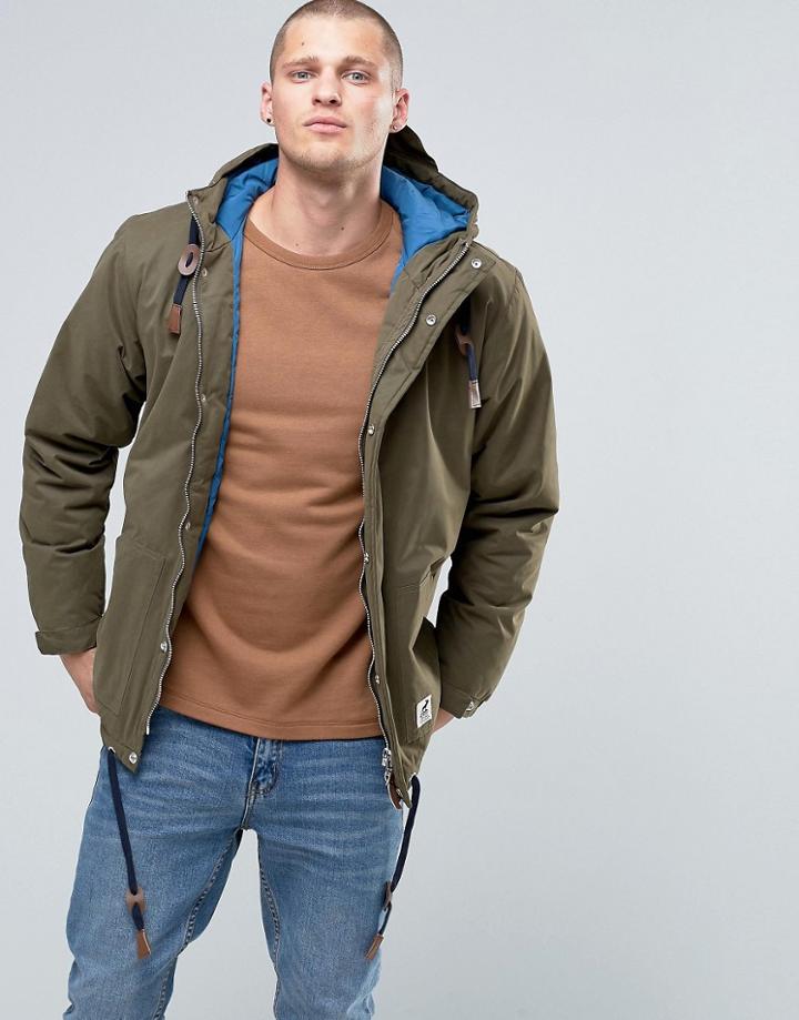 Fat Moose Sailor Mid Parka Quilted Lining - Green