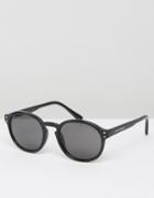 Cheap Monday Round Sunglasses In Black - Black