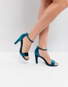 New Look Velvet 2-part High Heel Sandal - Green