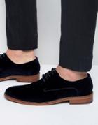 Ted Baker Nierro Velvet Derby Shoes - Navy