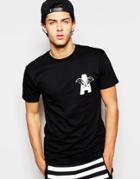Asphalt Yacht Club T-shirt With Bat Back Print - Black