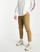 New Look Straight Crop Cord Pants In Brown