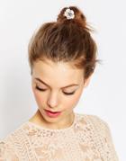 Asos Rose Leaf Hair Clip - Pink