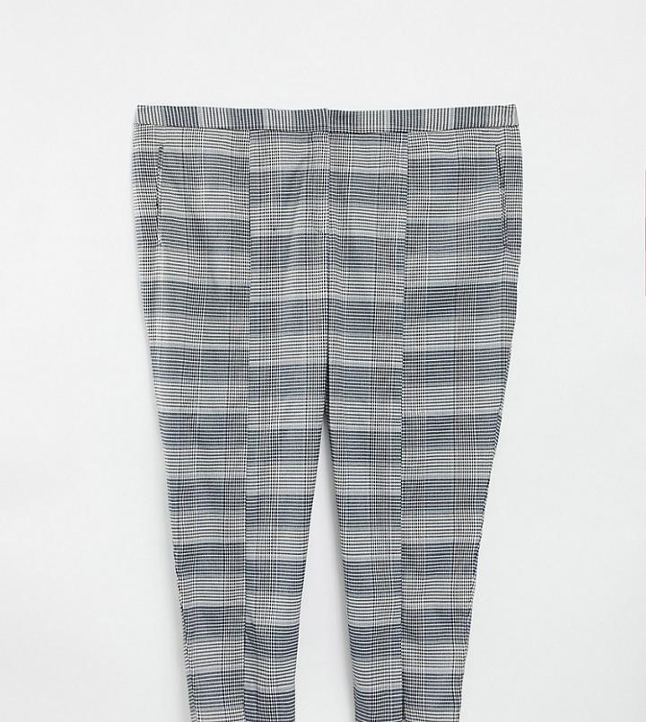 Asos Design Curve Premium Suit Pants In Check-multi