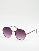 Aj Morgan Cornered Hex Lens Sunglasses