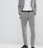 Heart & Dagger Skinny Suit Pants In Dogstooth - Black
