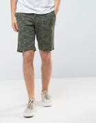 Celio Chino Short With All Over Print - Green