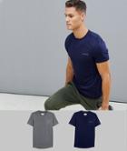 Asos 4505 Training T-shirt With Quick Dry 2 Pack Save - Multi