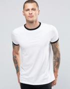 New Look Ringer T-shirt In White - White